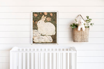 Sleeping Rabbits Vintage Wall Art - Mulberry Market Designs