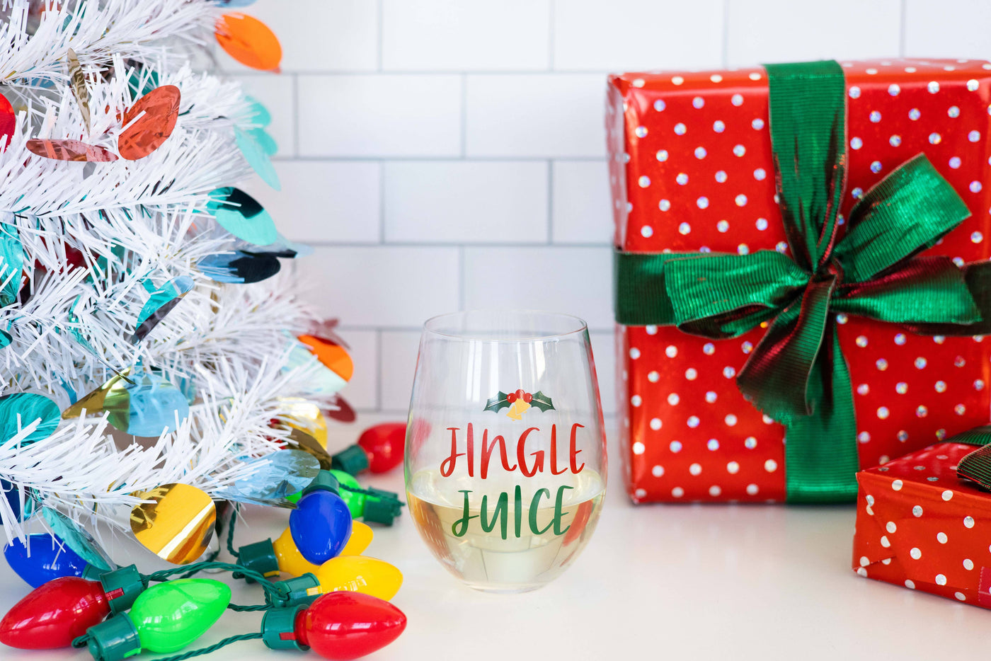 Jingle Juice Christmas Wine Glass - Mulberry Market Designs