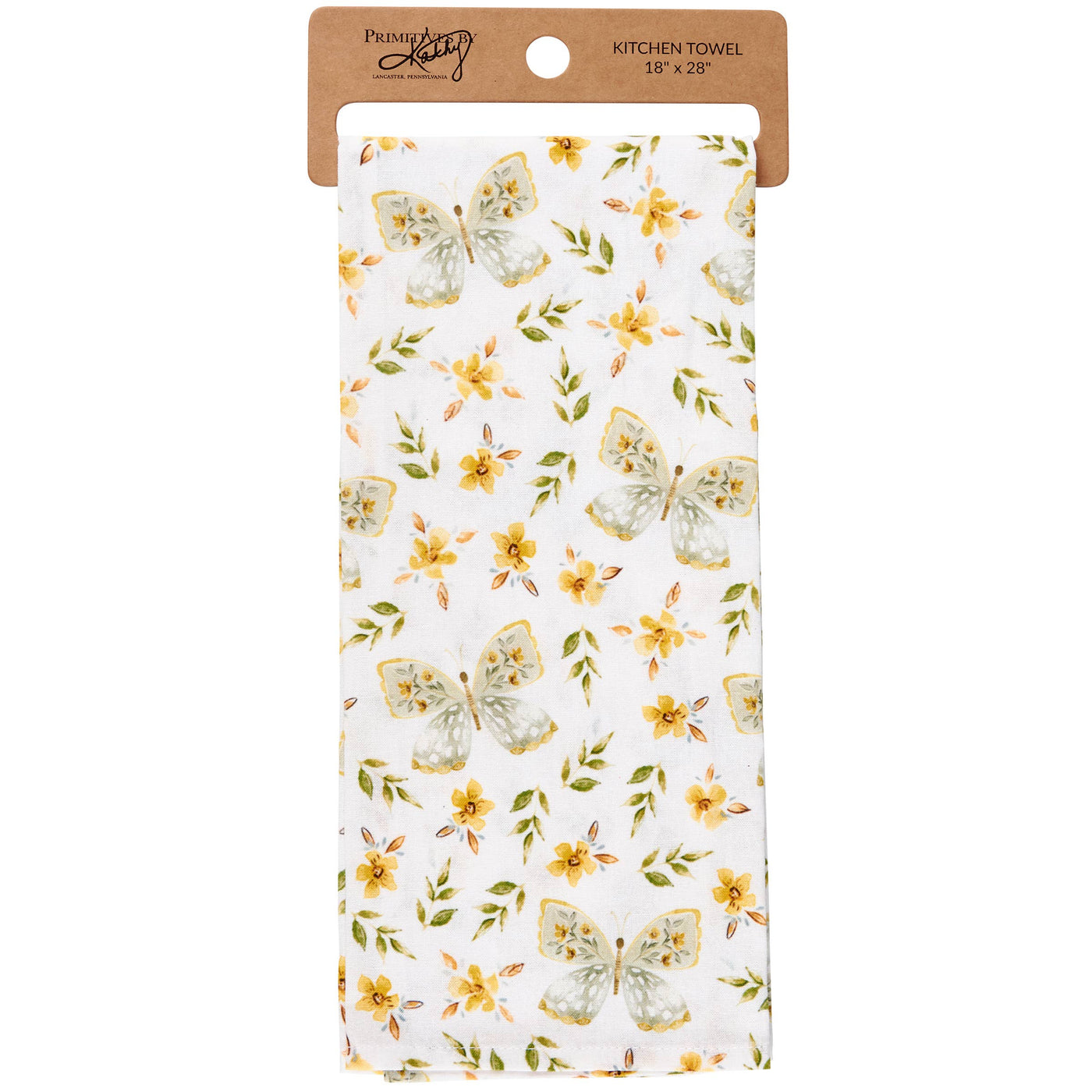 Yellow Butterfly Kitchen Towel