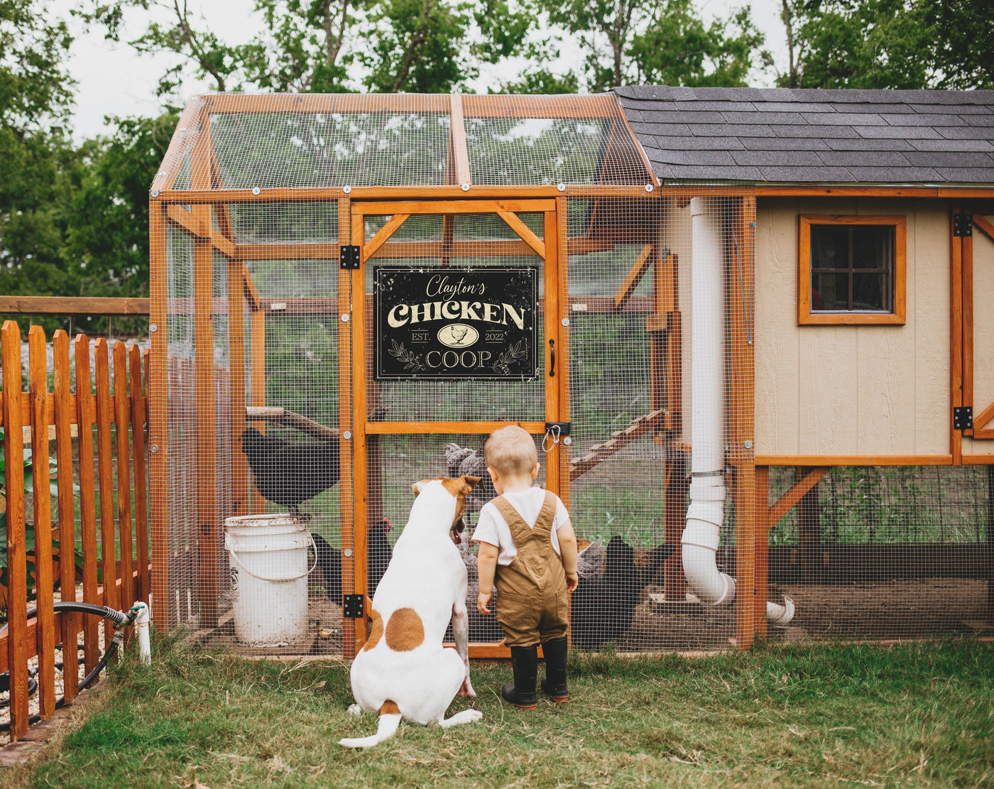 Personalized Chicken Coop Farmhouse Metal Sign - Mulberry Market Designs