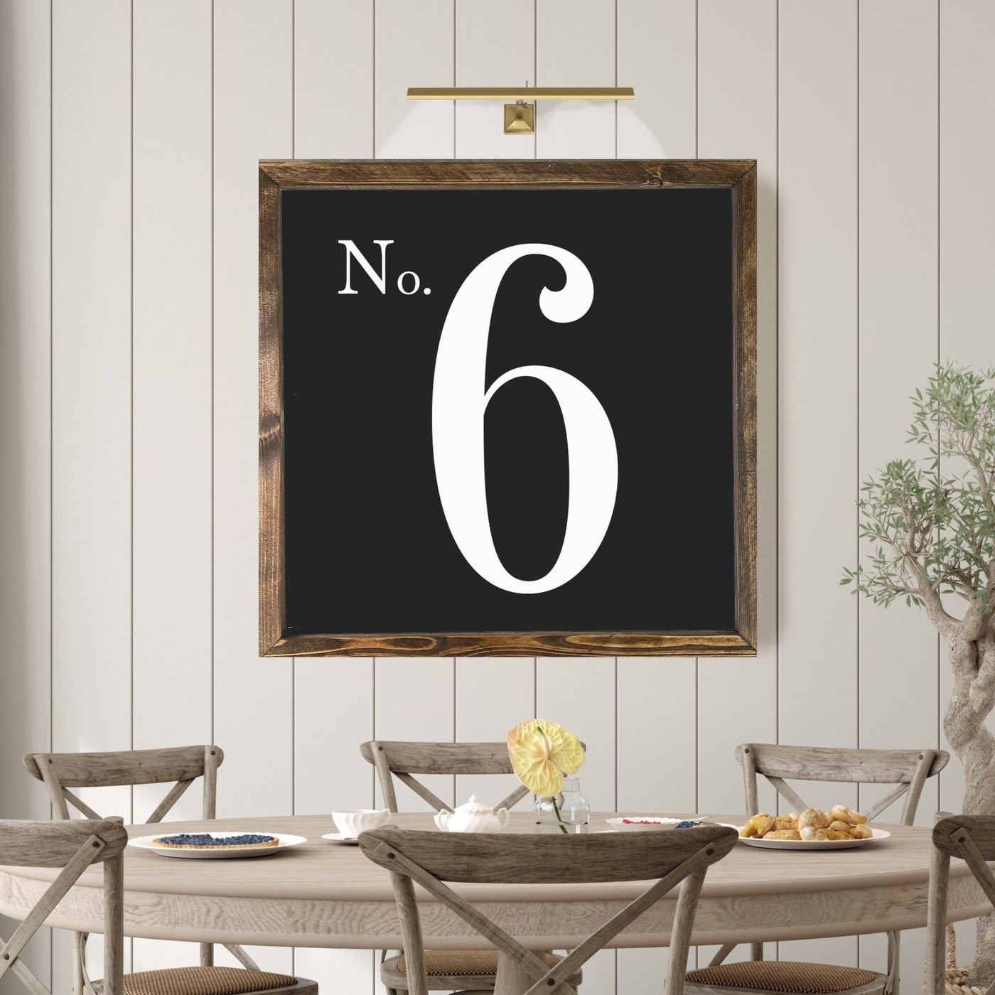 Number Farmhouse Sign - Mulberry Market Designs