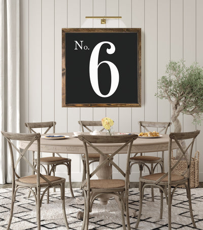 Number Farmhouse Sign - Mulberry Market Designs