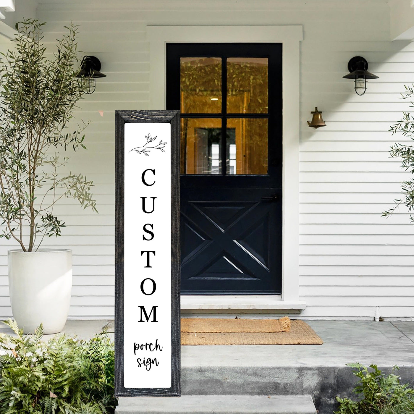 Custom Wood Framed Porch Sign - Mulberry Market Designs