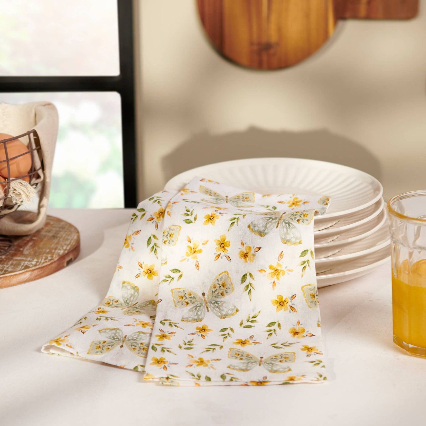 Yellow Butterfly Kitchen Towel