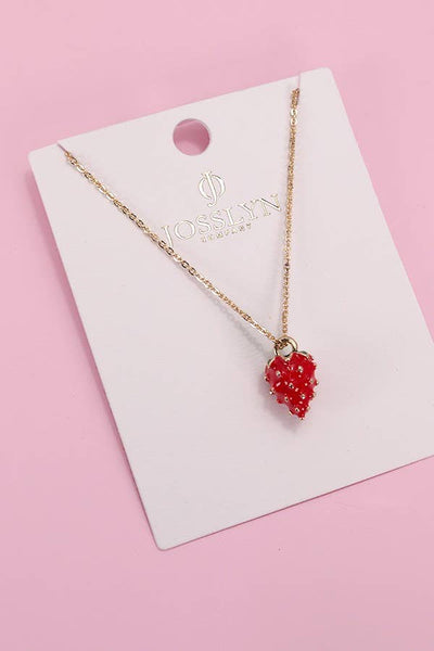 Strawberry Pendant Necklace - Mulberry Market Designs