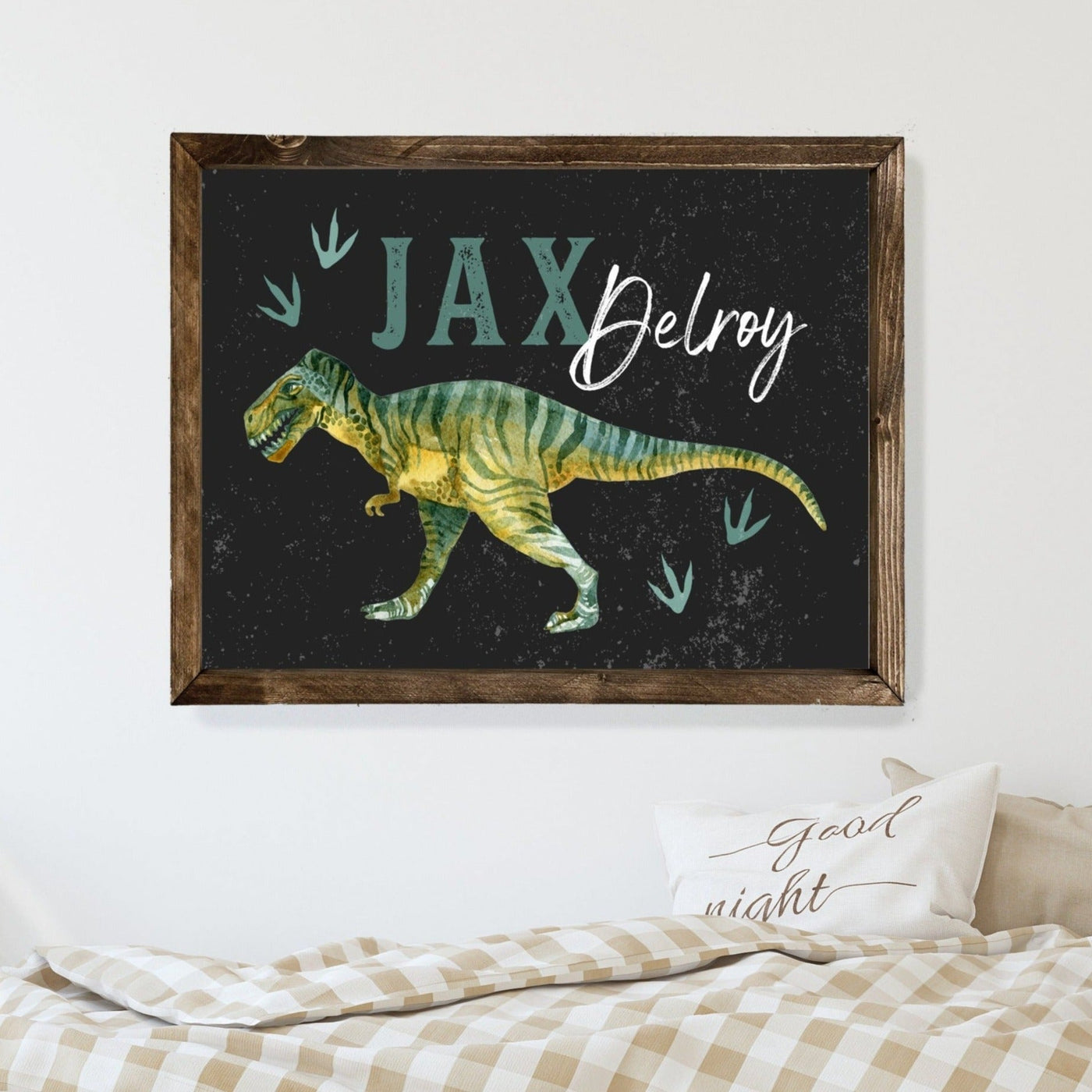 Personalized Boys Room Dinosaur Sign