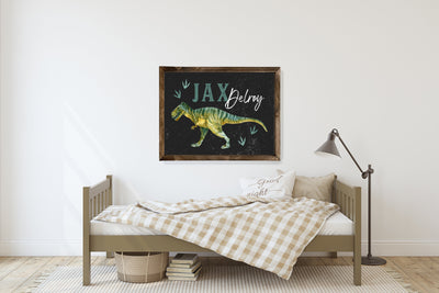 Personalized Boys Room Dinosaur Sign