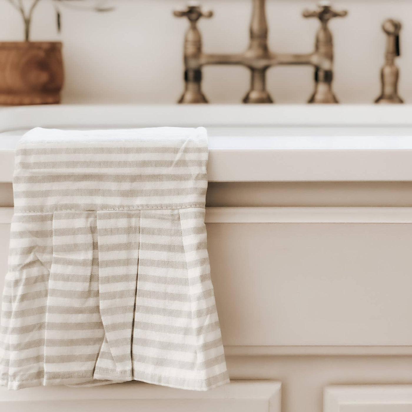 Striped Ruffled Hand Towel - Mulberry Market Designs