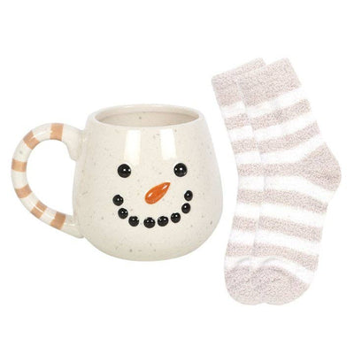 Snowman Christmas Mug and Socks Gift Set