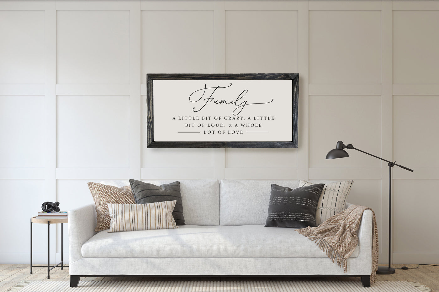 Family A Little Bit of Crazy | Living Room Sign - Mulberry Market Designs