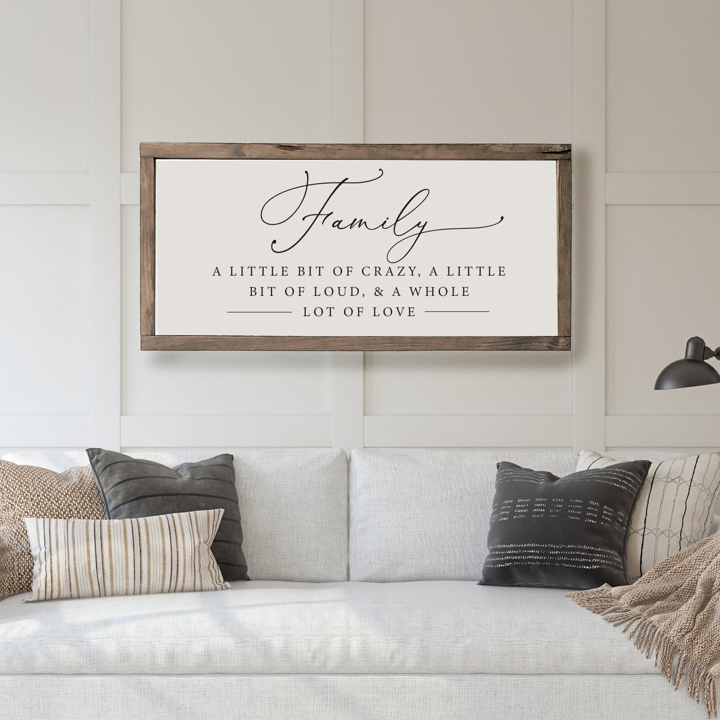 Family A Little Bit of Crazy | Living Room Sign - Mulberry Market Designs