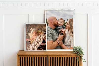 Custom Wood Wall Framed Photos | Family Picture Sign - Mulberry Market Designs