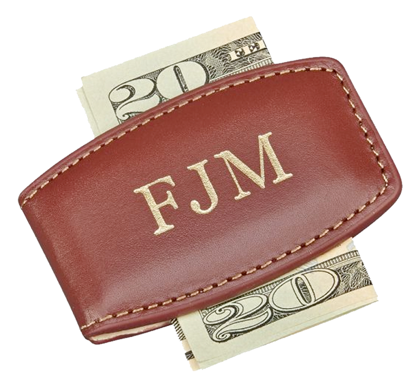 Leather Money Clip - Free Engraving!