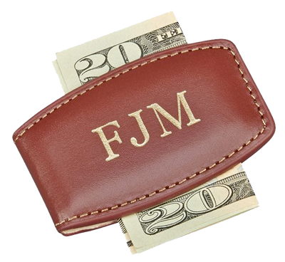 Leather Money Clip - Free Engraving!