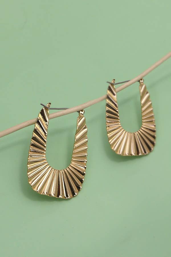 Gold Sunrays Hoop Earrings - Mulberry Market Designs