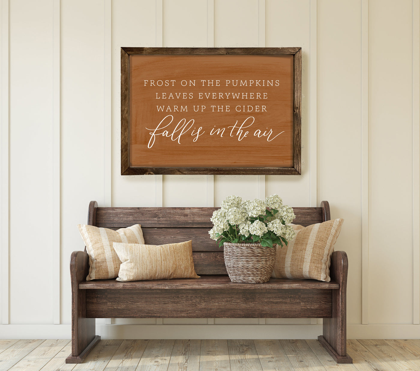 Frost On The Pumpkins Fall Is In The Air | Wood Framed Sign Wood Framed Sign