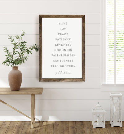 Fruits of the Spirit | Wood Scripture Sign - Mulberry Market Designs