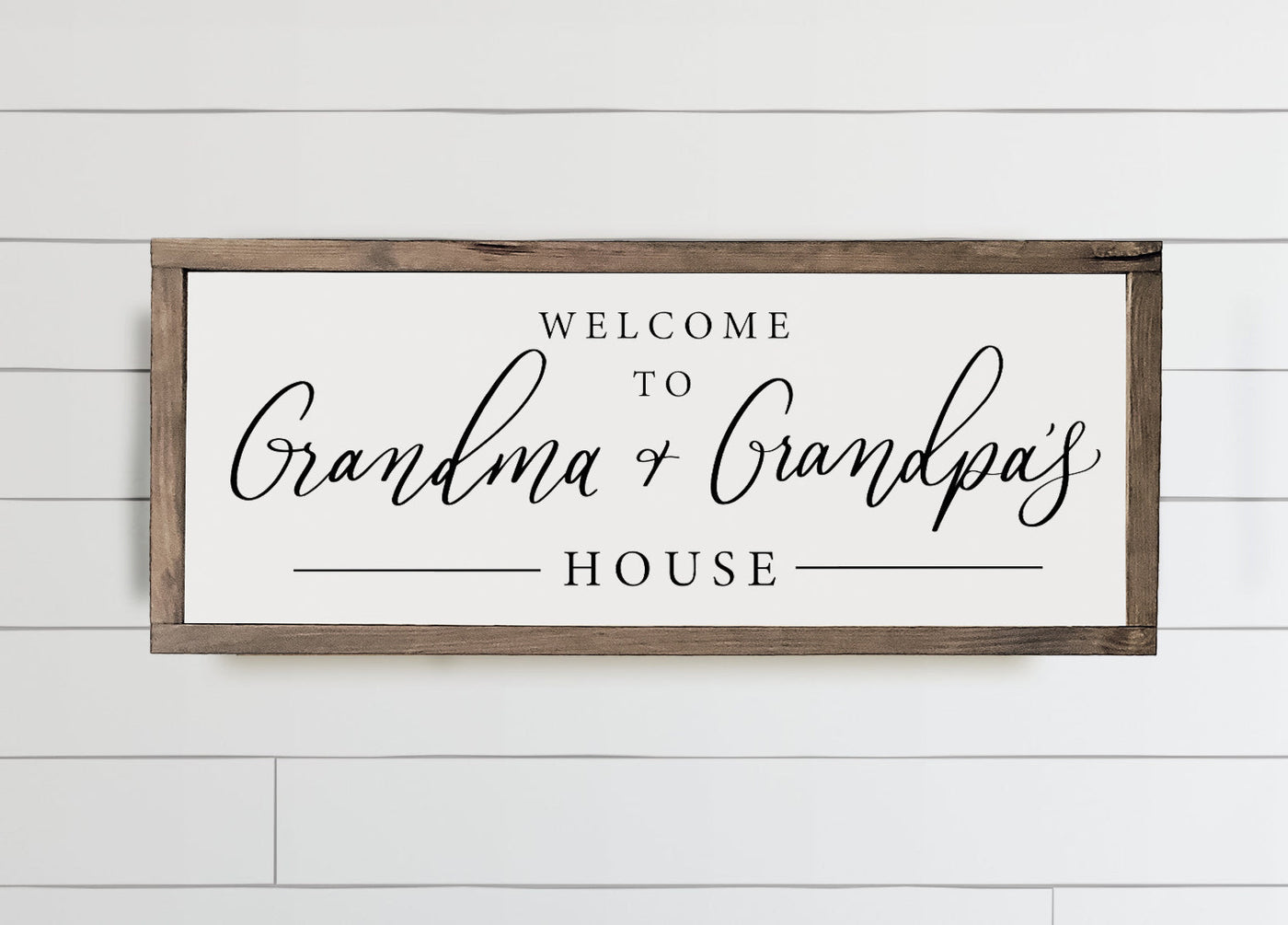 Welcome to Grandma & Grandpa's House Sign - Mulberry Market Designs