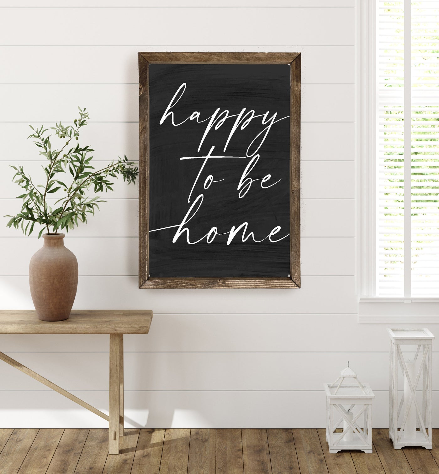 Happy to Be Home Wood Farmhouse Sign - Mulberry Market Designs