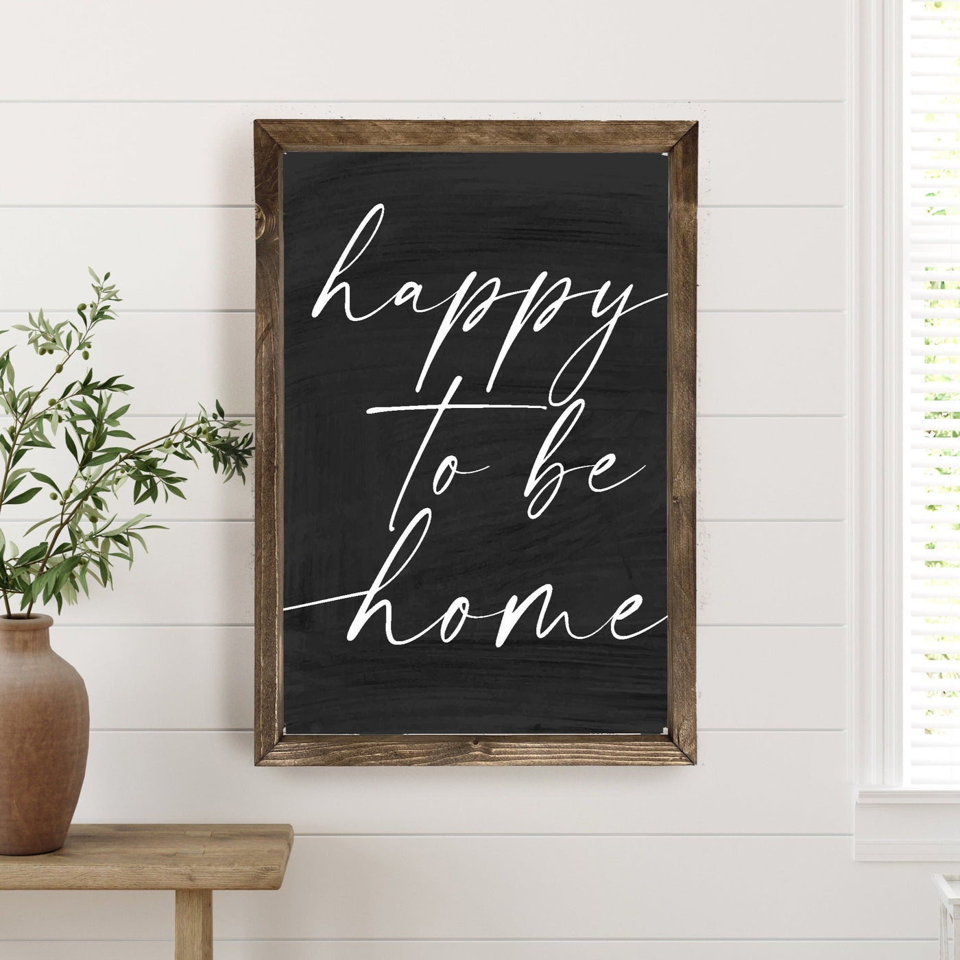 Happy to Be Home Wood Farmhouse Sign - Mulberry Market Designs