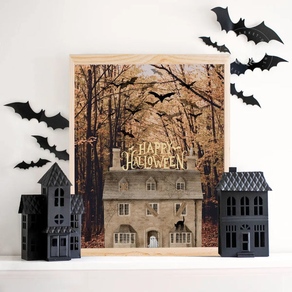 Haunted House, Halloween, Finished Wall Hanging for Sale, 42