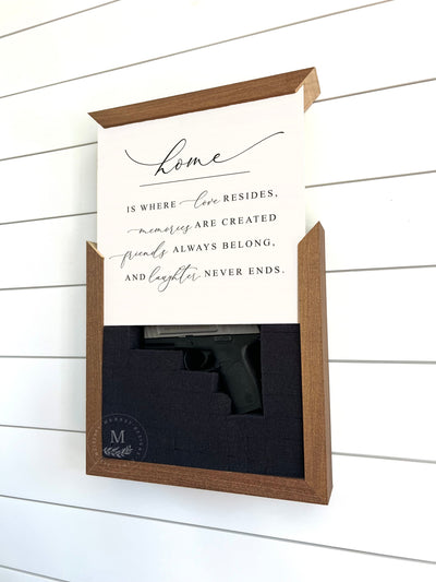 Custom Hidden Gun Storage Concealment Box | Firearm Storage - Mulberry Market Designs