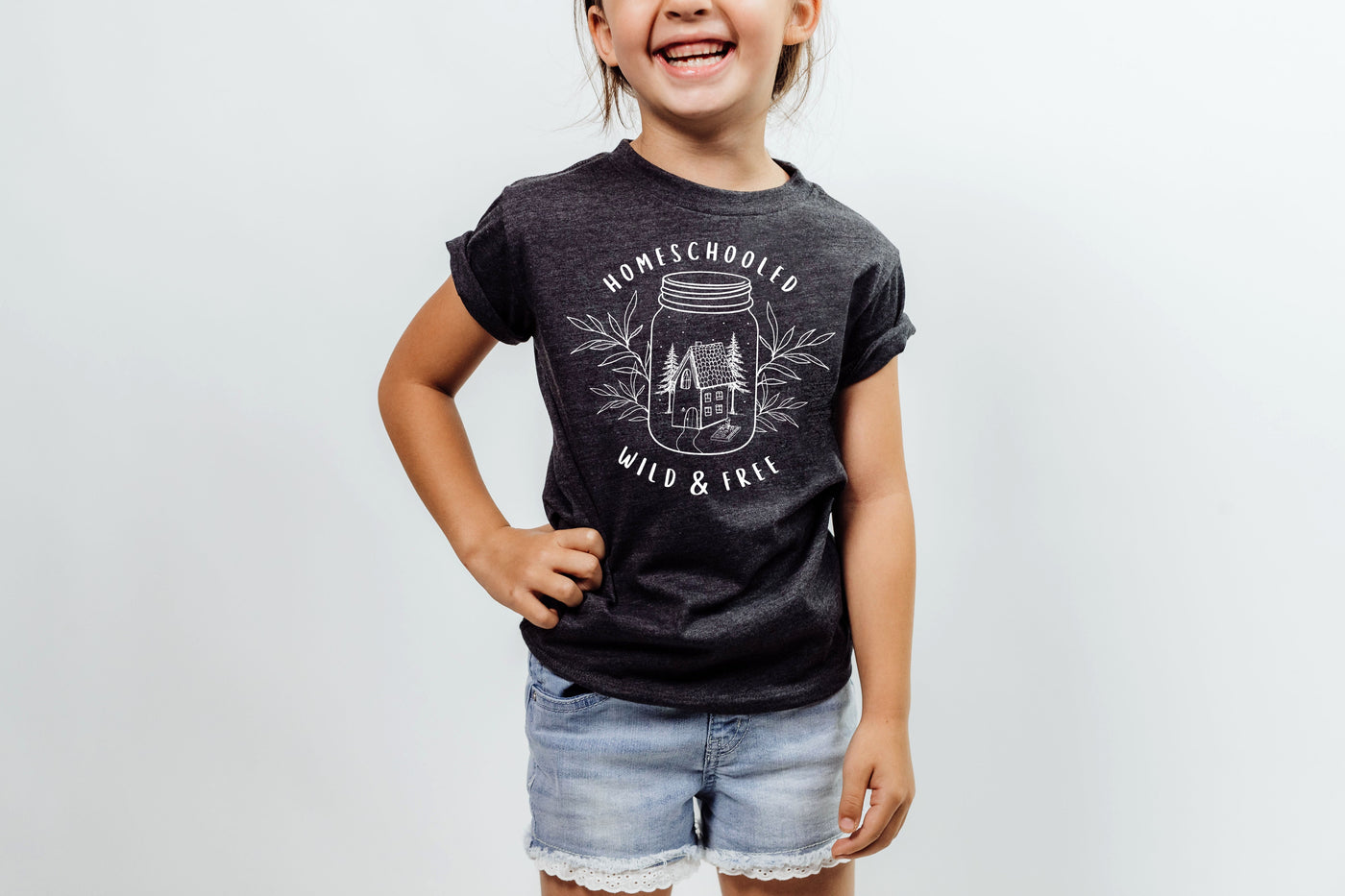 Homeschool Wild & Free Kids T-Shirt