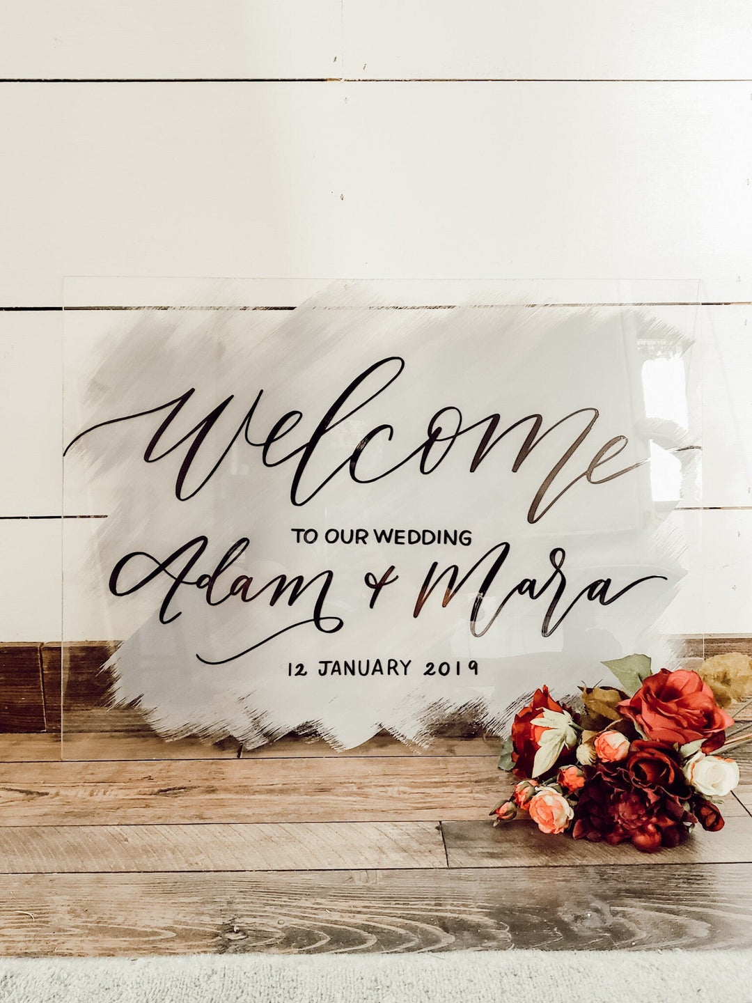 Painted Wedding Welcome Sign | Acrylic Wedding Welcome Sign | Custom Welcome Sign | Acrylic Wedding store Decor | Acrylic Wedding Sign