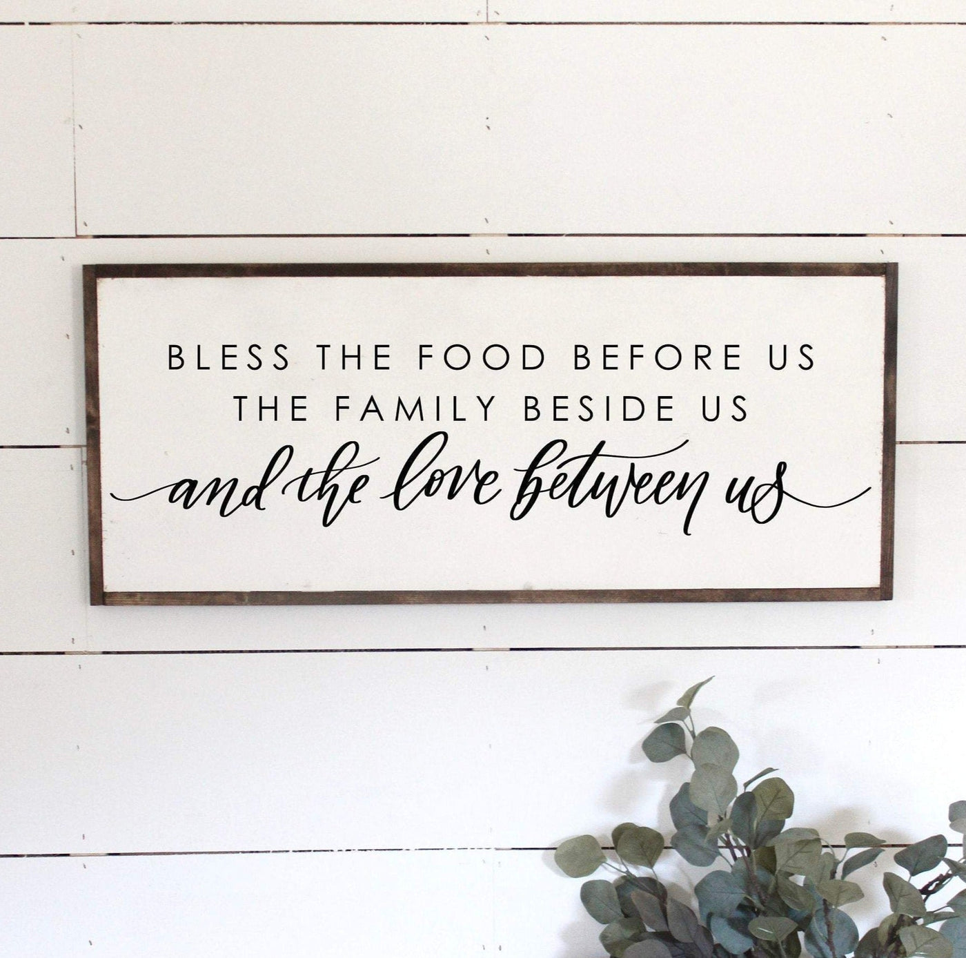 Bless The Food Before Us Sign Wood Framed Sign