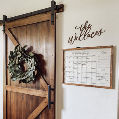 Wood Framed Acrylic Calendar - Mulberry Market Designs