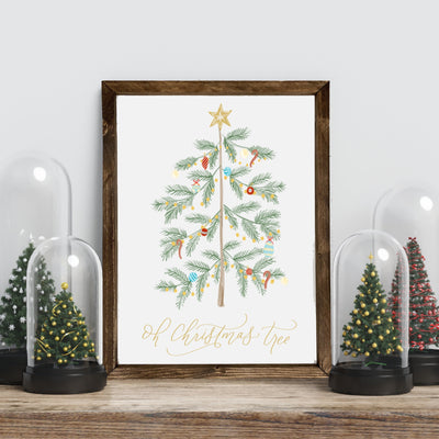 Oh Christmas Tree Sign Wood Framed Wood Framed Sign