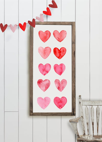 Valentines Heart Sign | Wood Framed Sign - Mulberry Market Designs