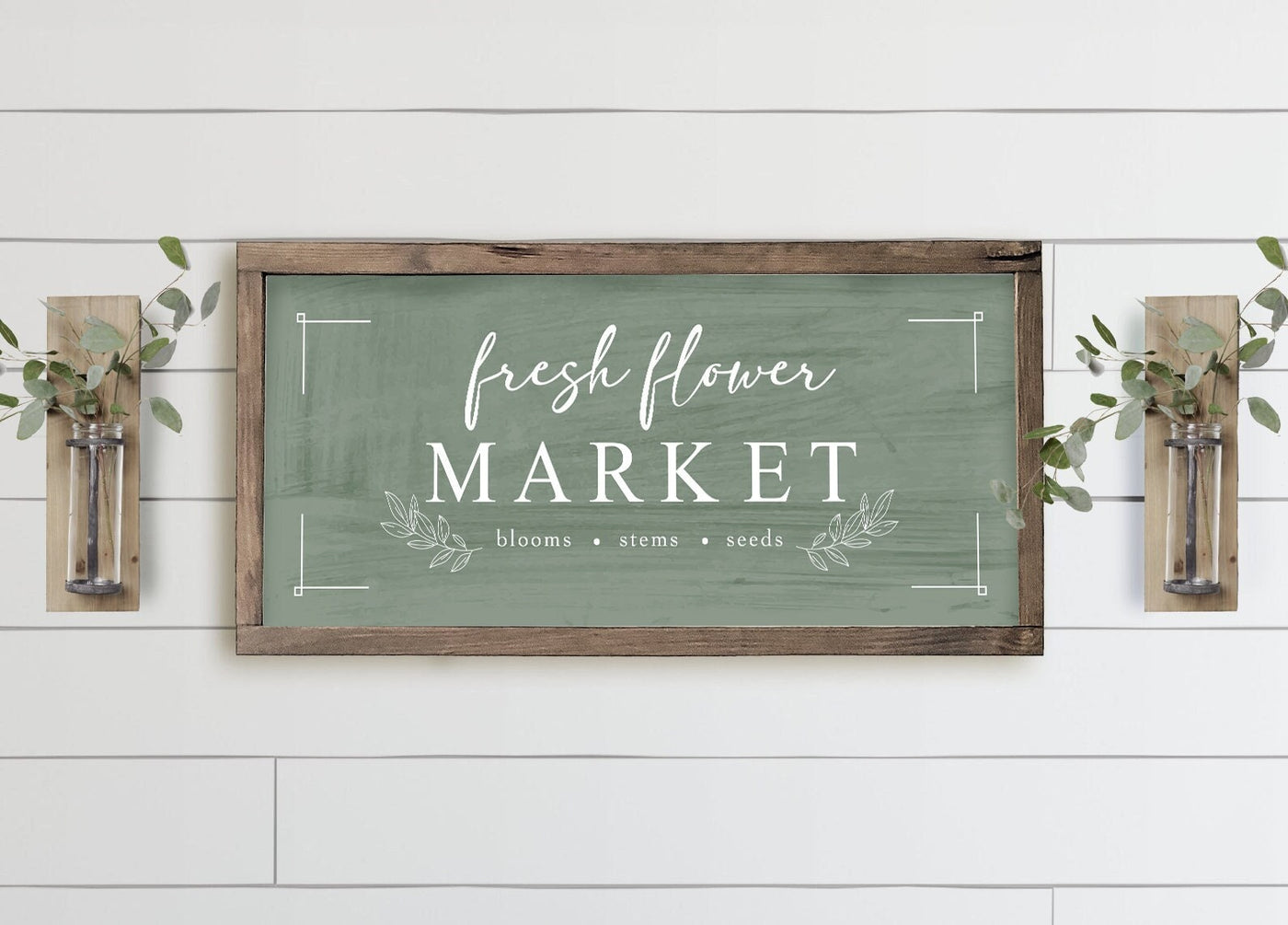 Fresh Flower Market | Wood Framed Sign - Mulberry Market Designs