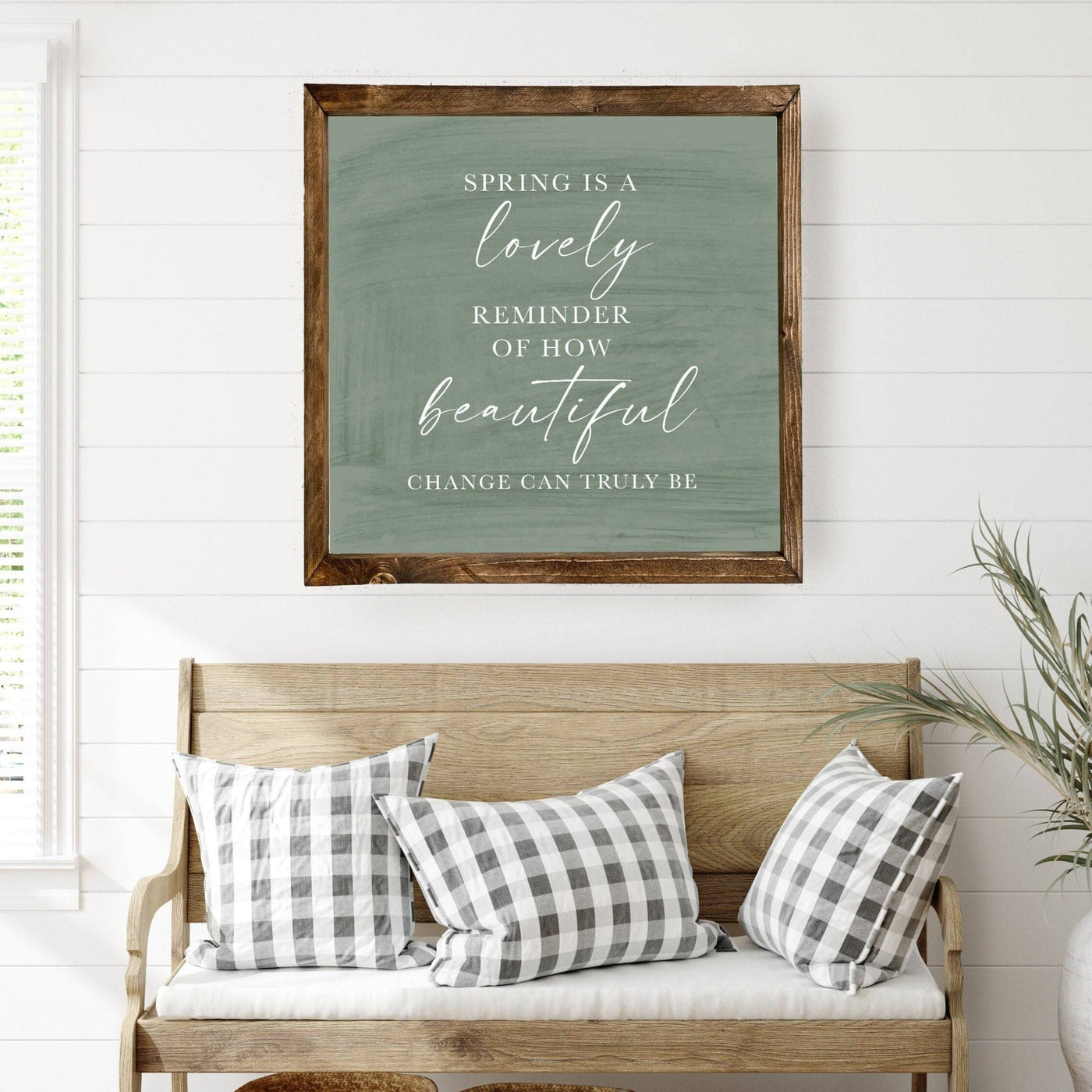 Spring is a Lovely Reminder | Wood Framed Sign - Mulberry Market Designs