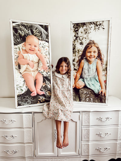 Custom Wood Wall Framed Photos | Family Picture Sign - Mulberry Market Designs