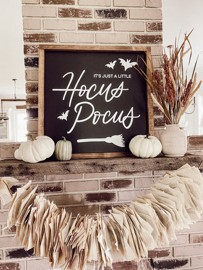 Hocus Pocus | Halloween Wood Framed Sign - Mulberry Market Designs