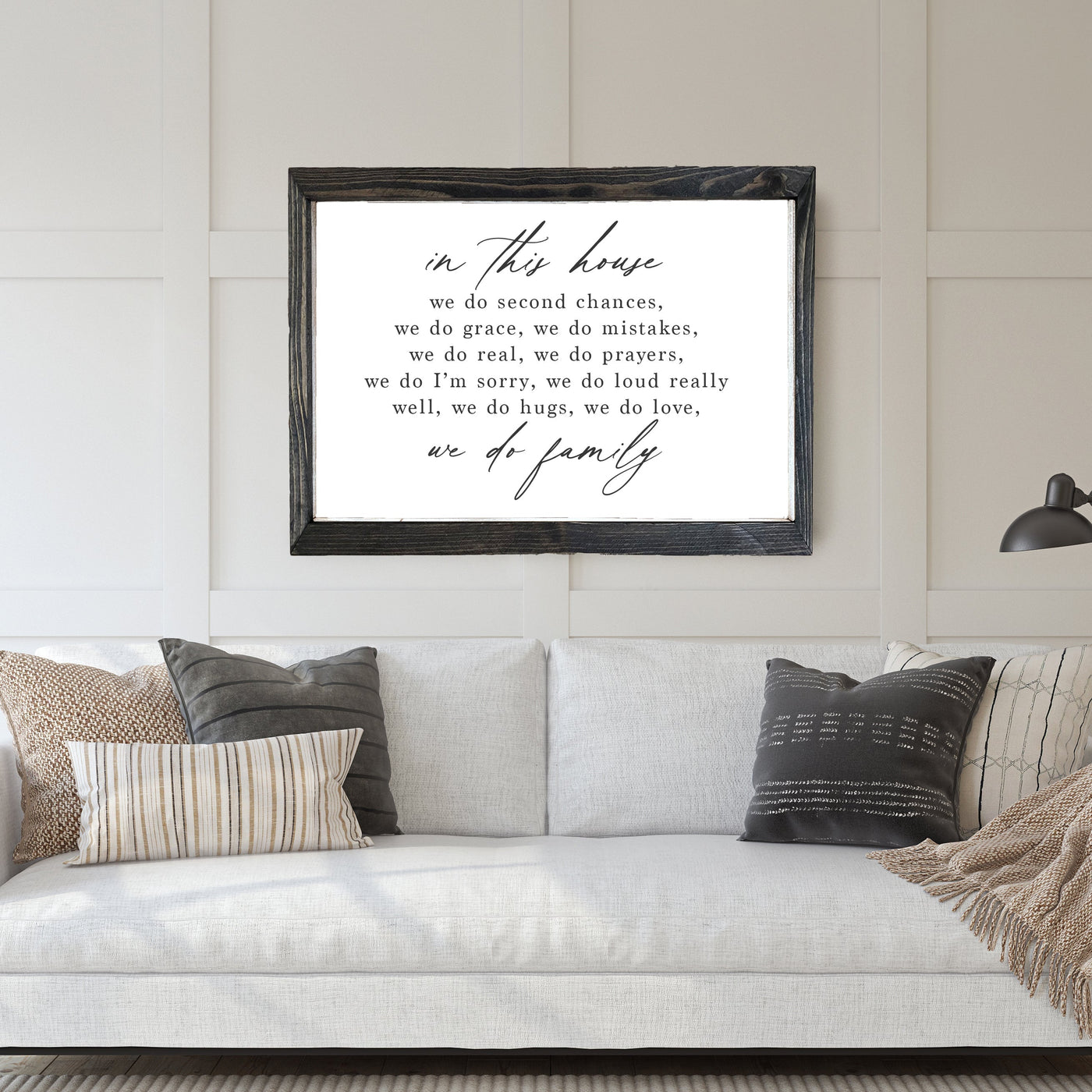 In This House We Do Second Chances | Wood Framed Sign - Mulberry Market Designs