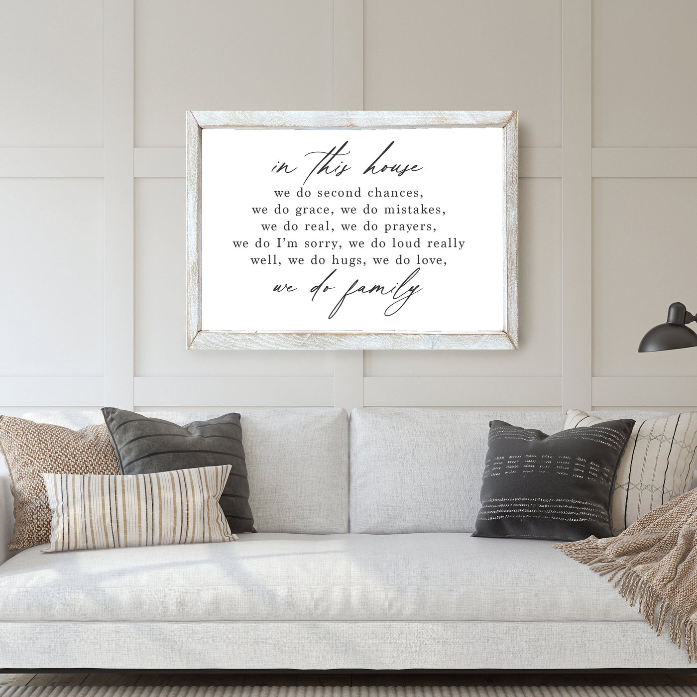 In This House We Do Second Chances | Wood Framed Sign - Mulberry Market Designs