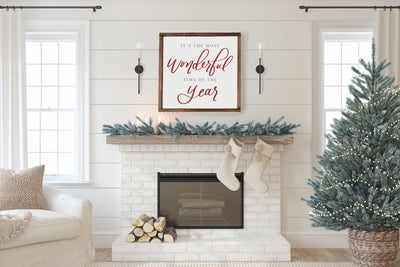 Its The Most Wonderful Time Of Year | Wood Framed Sign Christmas Sign