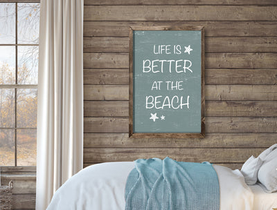 Life is Better at The Beach House Sign - Mulberry Market Designs