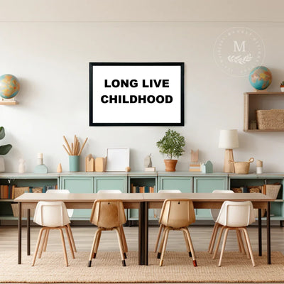 Long Live Childhood Play Room Sign Wood Framed Sign