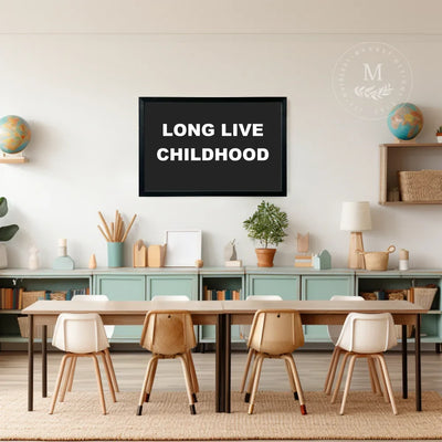 Long Live Childhood Play Room Sign Wood Framed Sign