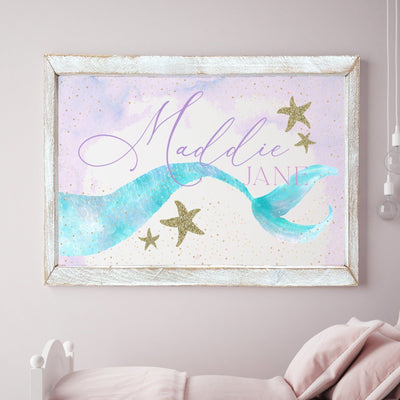 Personalized Mermaid Sign - Mulberry Market Designs