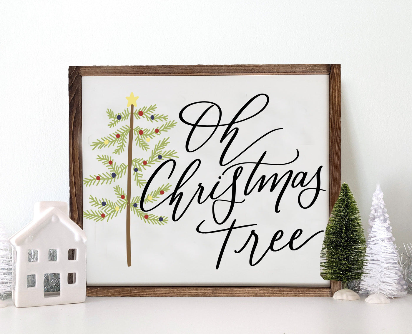 Wooden Oh Christmas Tree Sign - Mulberry Market Designs