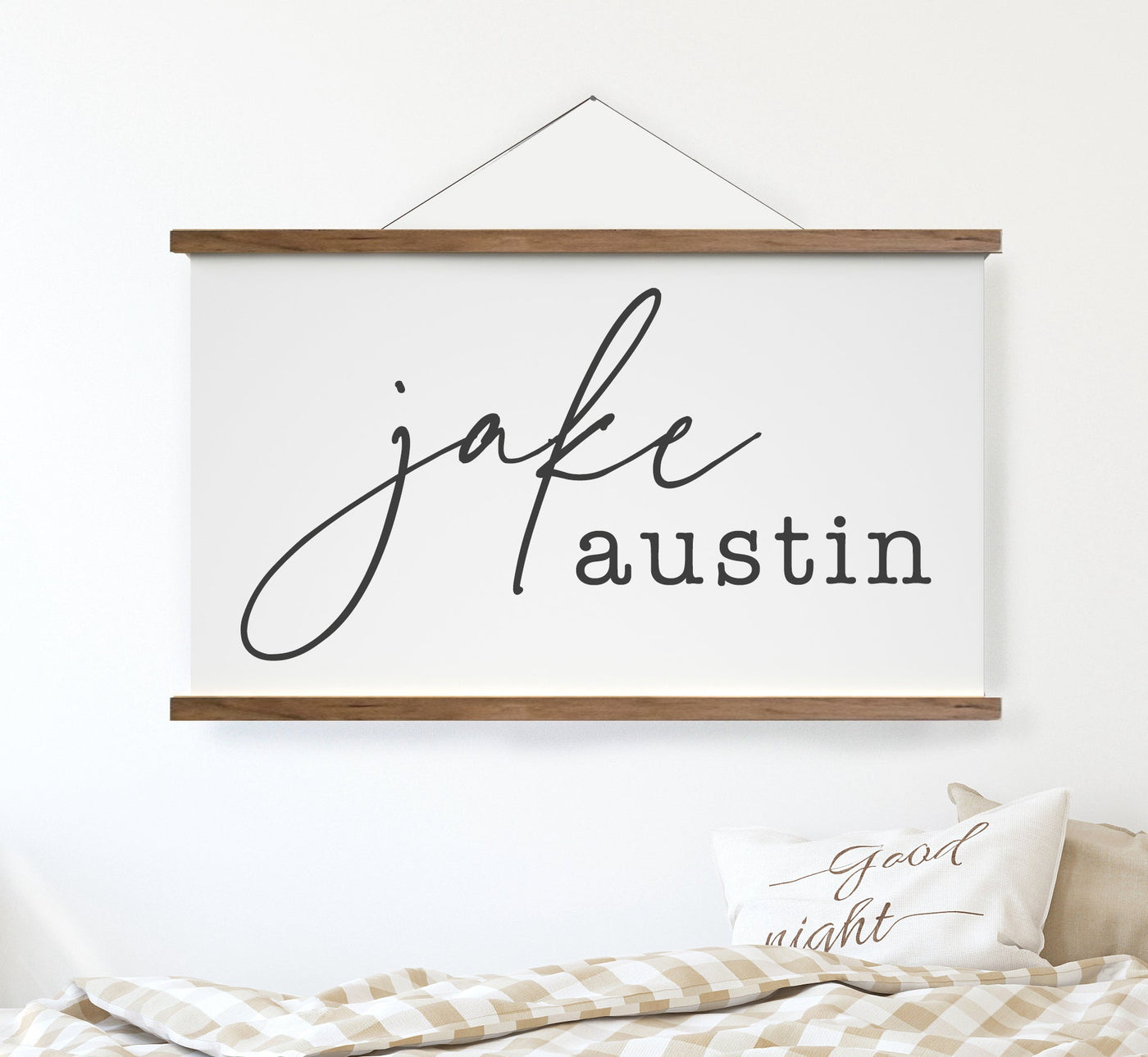 Personalized Name Tapestry Canvas Wall Decor - Mulberry Market Designs