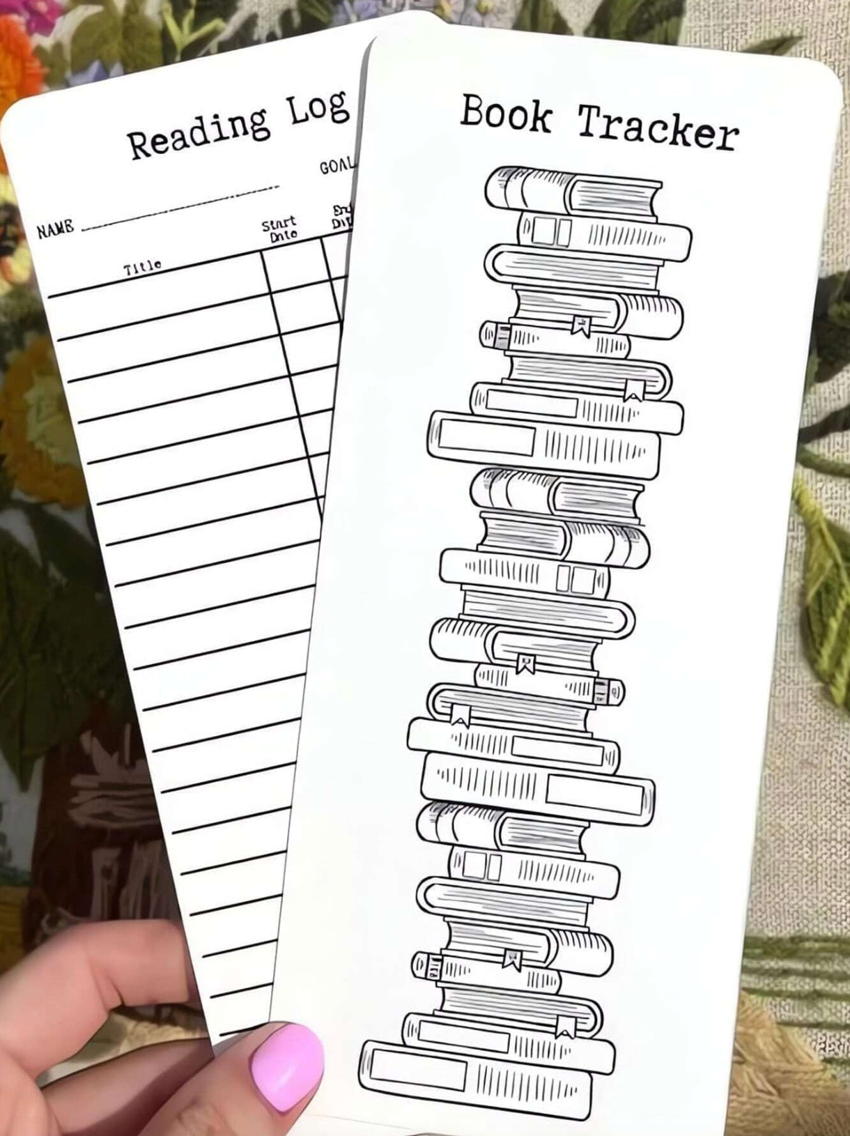 Book Tracker Reading Log Bookmark