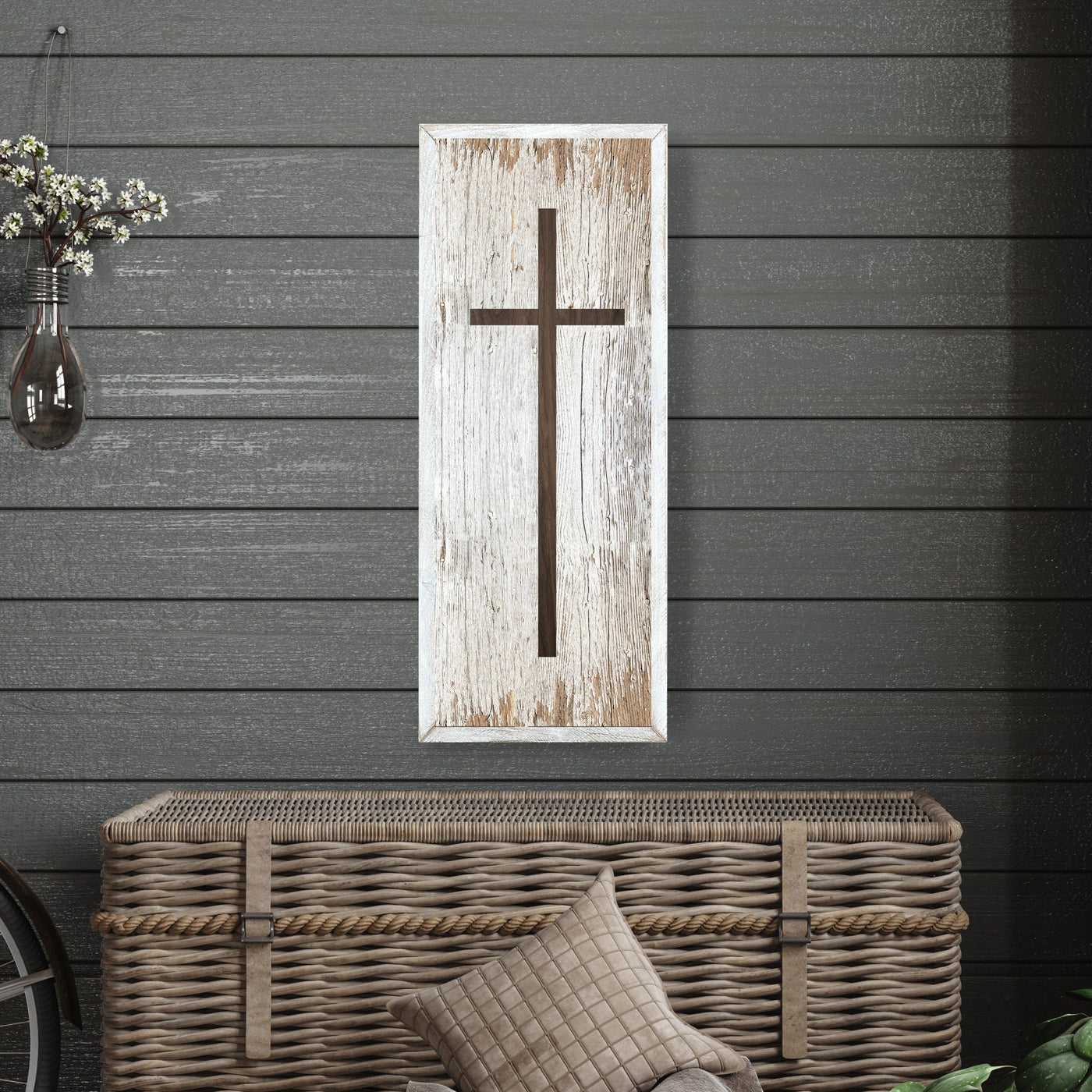 Rustic Wood Cross Sign - Mulberry Market Designs