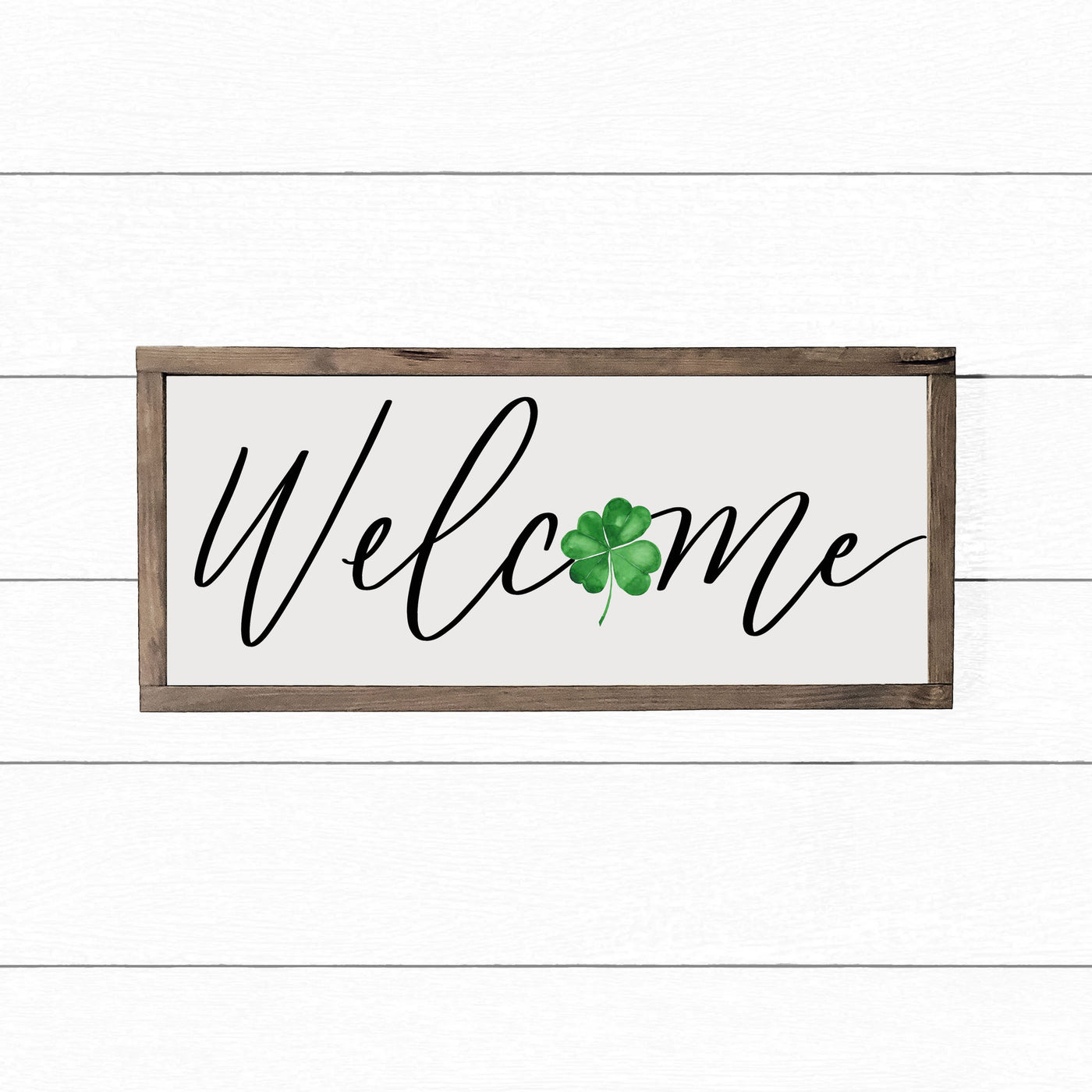 Shamrock Welcome Sign Home Decor