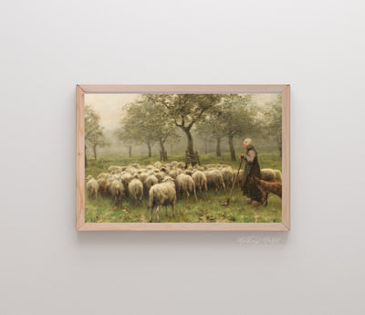 Sheep Vintage Wall Art - Mulberry Market Designs