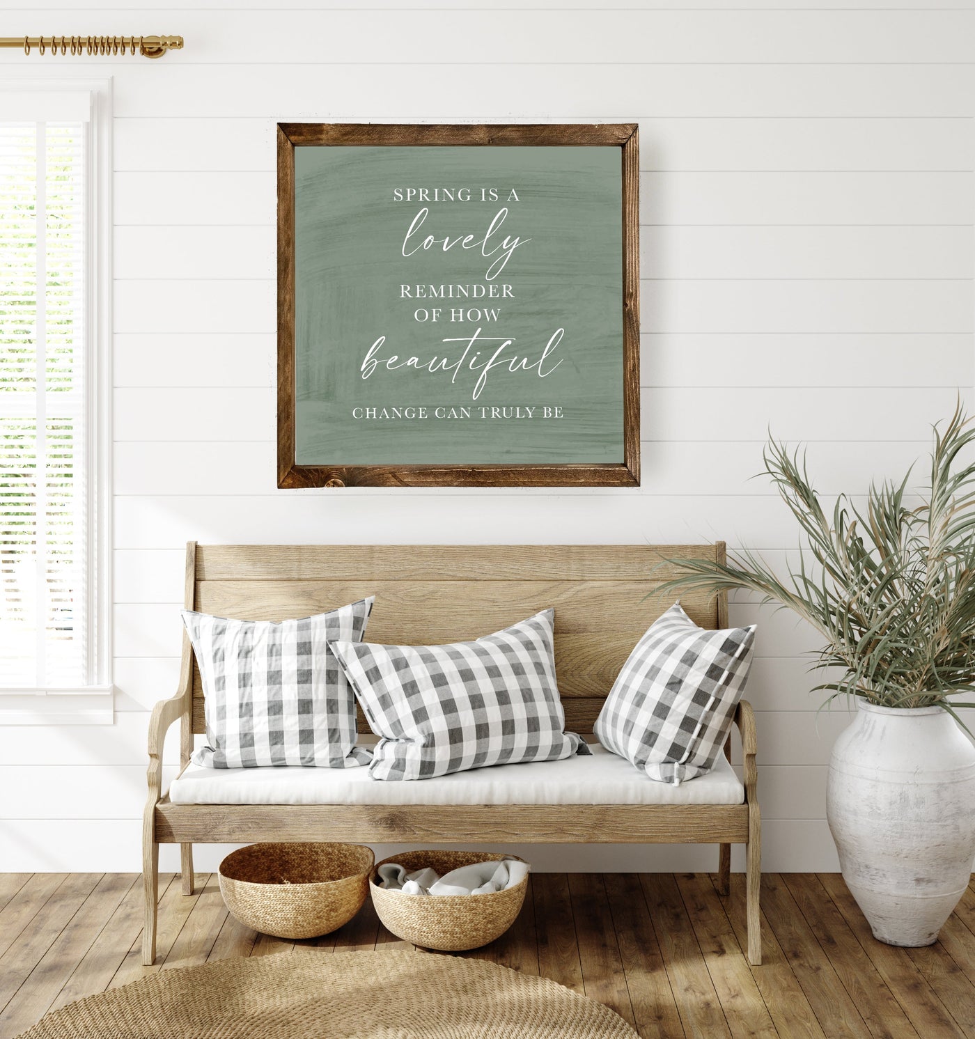 Spring is a Lovely Reminder | Wood Framed Sign - Mulberry Market Designs